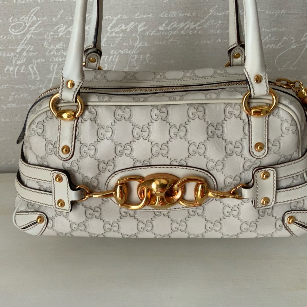 Gucci monogram horsebit  wave medium shoulder bag - Picture 3 of 16